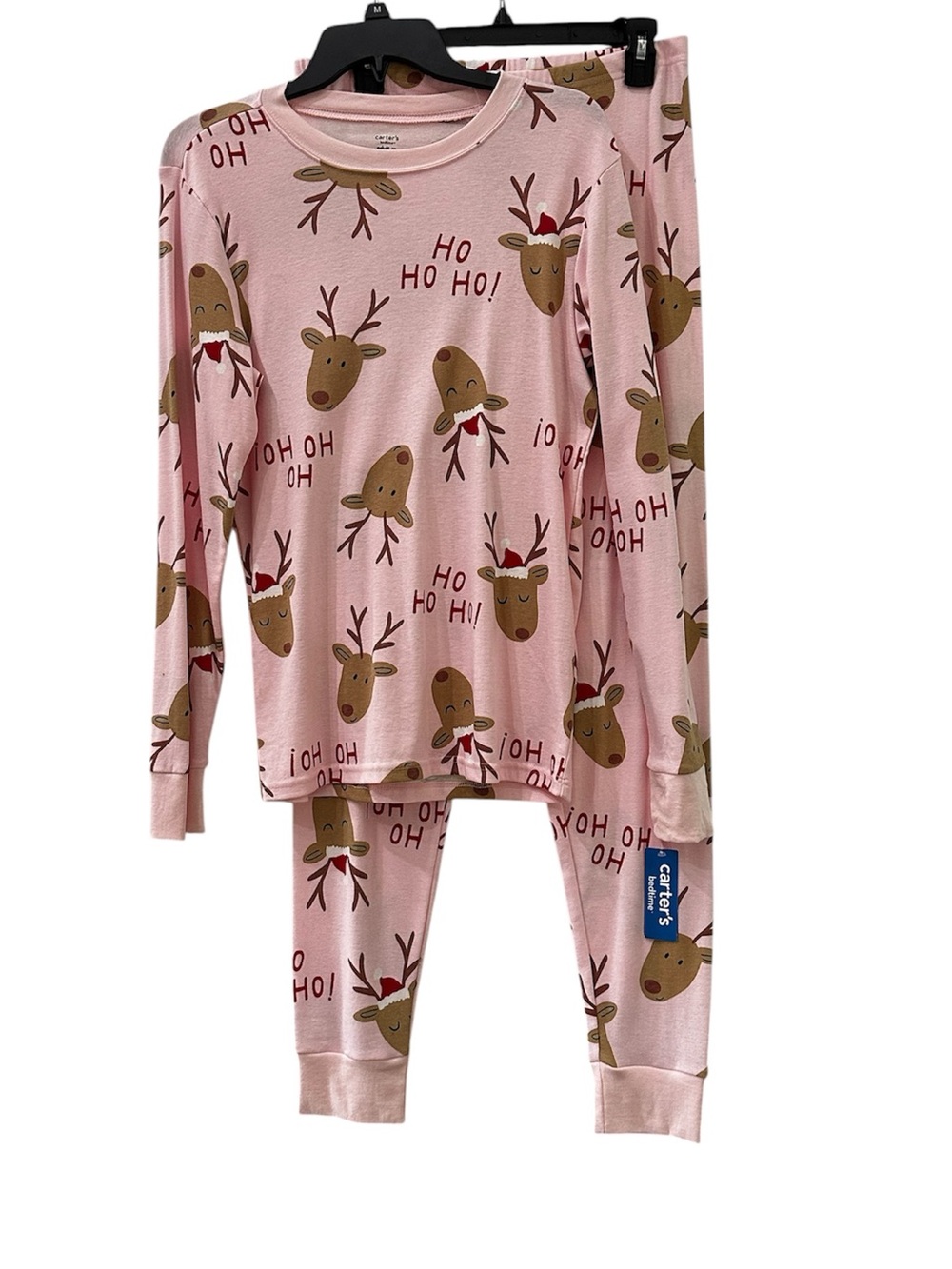 Carter’s Women’s Snug Fit Pajama NEW 2pc Set 100% Cotton Pink Reindeer Medium